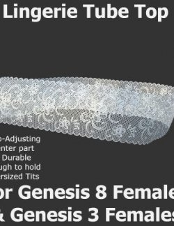 Lingerie Tube Top for Genesis 8 Females