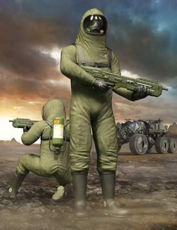 Hazmat Suit for Genesis 9 Texture Add-on