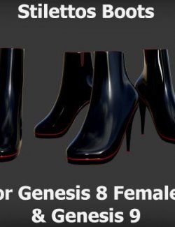 Sexy Stilettos Boots for Genesis 8 & 9