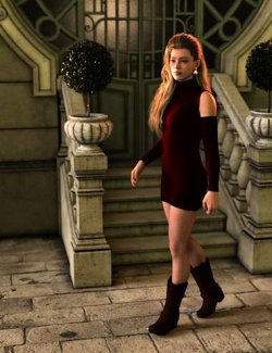 dForce AQ Boots and Fashion Outfit for Genesis 9
