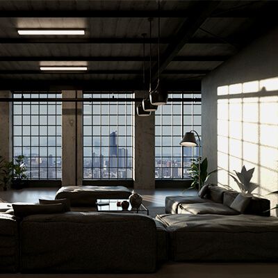 Click here to see preview images for "Loft Style Living Room" Loft Style Living Room