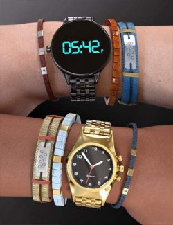 Classic Watch and Bracelets for Genesis 9