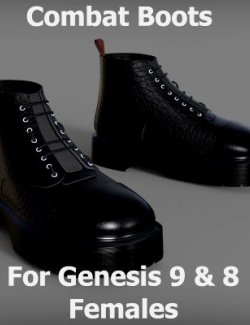 Combat Boots for Genesis 9 & 8 Females