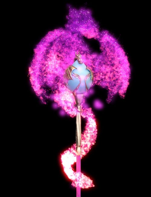 Elora Taiyou Dragon Staff | 3d Models for Daz Studio and Poser