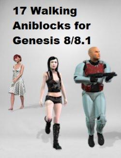 17  Walking Aniblocks for Genesis 8/8.1