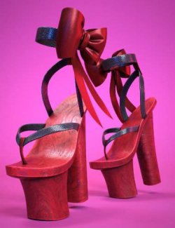 dForce HM Naksu Okobo Heels for Genesis 9