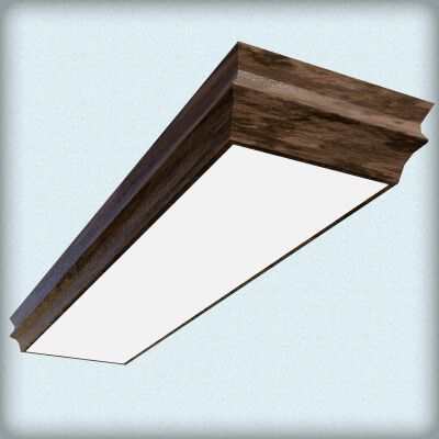 Wooden fluorescent outlet light fixture