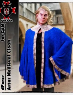 JMR dForce Artur Medieval Cloak for G8M