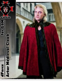 JMR dForce Artur Medieval Cloak for G9M