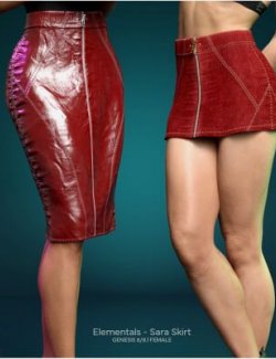 CGI Elementals- Sara Skirt for Genesis 8 and 8.1 Females