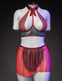 dForce AH Jia Maid Outfit for Genesis 9, 8 and 8.1 Female