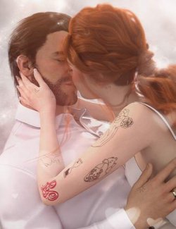 A Love to Remember Romantic Couple Poses for Genesis 9 and 8