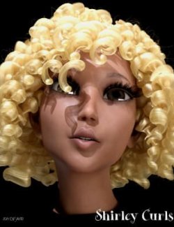 Shirley Curls dForce Curly Hair for Genesis 8 Female