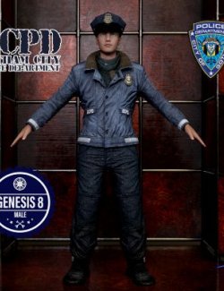 Gotham Police Outfit for Genesis 8 Male