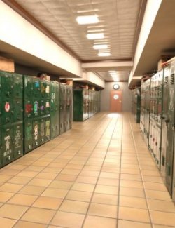 1970 Locker Hallway