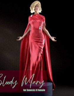 dForce Bloody Mary Dress for Genesis 8 Female