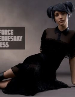 dForce Wednesday Party Dress for Genesis 8 Female