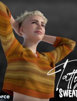 dForce Tatty Sweater for Genesis 8 and 8.1 Females