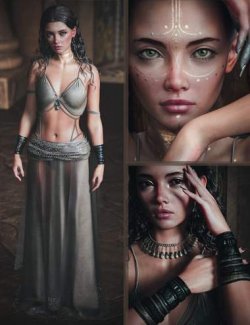 CB Ella HD Character, dForce Clothing and Jewelry Bundle for Genesis 9