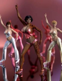 Fever Sexy Dance Costume Bundle for Genesis 8 Female