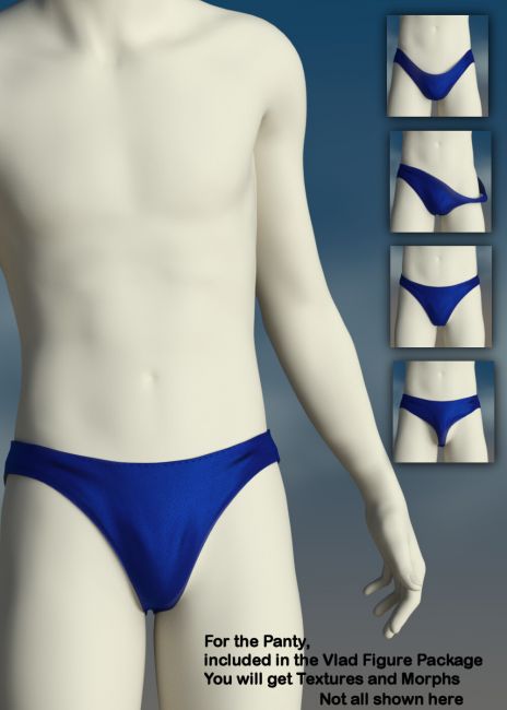 Vlad Panty Addon  3d Models for Daz Studio and Poser