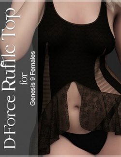 D-Force Ruffle Top for Genesis 9 Females