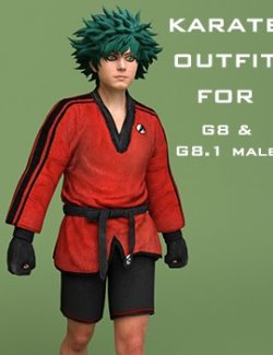 Funky Karate outfit for Genesis 8 & Genesis 8.1 Male