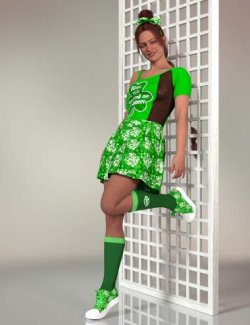 dForce Lucky Irish Outfit for Genesis 9