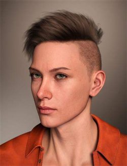 FE Short Undercut Hair for Genesis 9 and 8