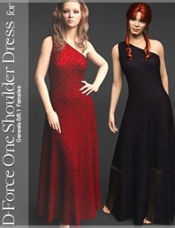 D-Force One Shoulder Dress for G8F and G8.1F