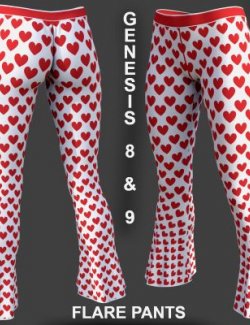 Flare Pants for Genesis 8 Female & G9