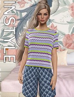 InStyle- The Cee Cee Basics 02 dForce T-Shirt and Shorts G8F