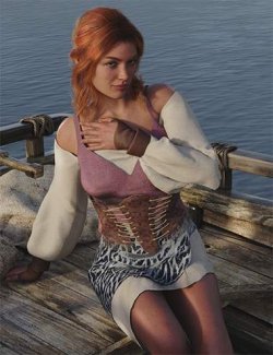 dForce LA Pirate Dress for Genesis 9