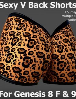 Sexy V Back Shorts for Genesis 8 Female & G9