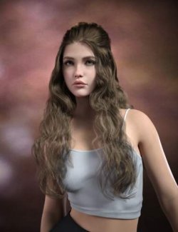 dForce Mademoiselle Anne Long Hair for Genesis 9