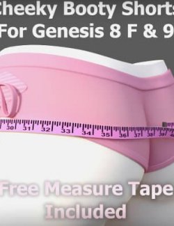 Cheeky Booty Shorts for Genesis 8 Female & Free Measure