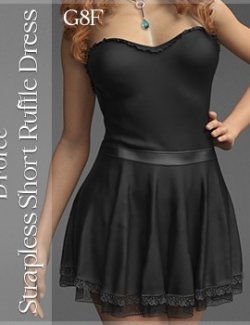 D-Force Strapless Short RuffleDress for G8F and G8.1F