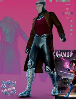 Gambit Costume for Genesis 8 Males