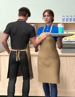 dForce MK Catering Waiter Uniform for Genesis 9