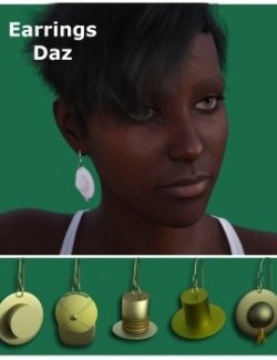 Fun Hat Earrings Daz Studio