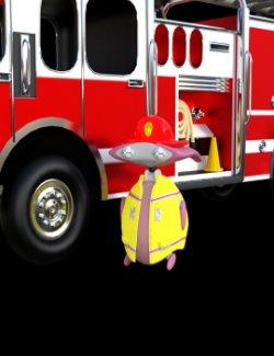 Fireman outfit and firetruck for KX Wibi