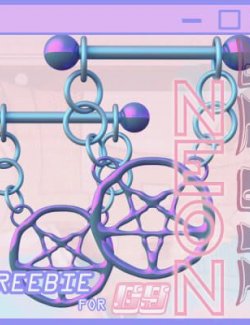 Neon Devil - Pentagram Nipple Bars