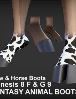 Fantasy Animal Boots 1 for Genesis 8 Female & G9