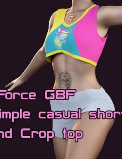 dForce G8F Simple Casual Shorts and Crop Top