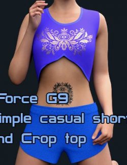 dForce G9 Simple Casual Shorts and Crop Top