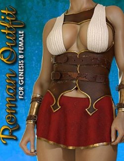 Exnem dForce Roman Outfit for Genesis 8 Female