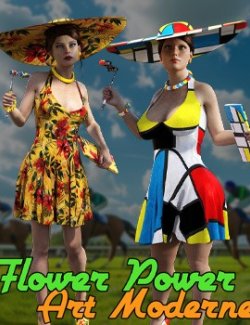 Flower Power and Art Moderne for Red Derby