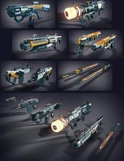 Futuristic Weapon Collection 01