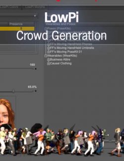 Crowd Generation For LM Lowpi Lowpoly Figure