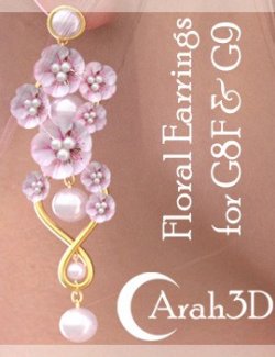 Arah3D Floral Earrings for G8F and G9